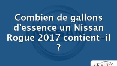 Combien de gallons d’essence un Nissan Rogue 2017 contient-il ?